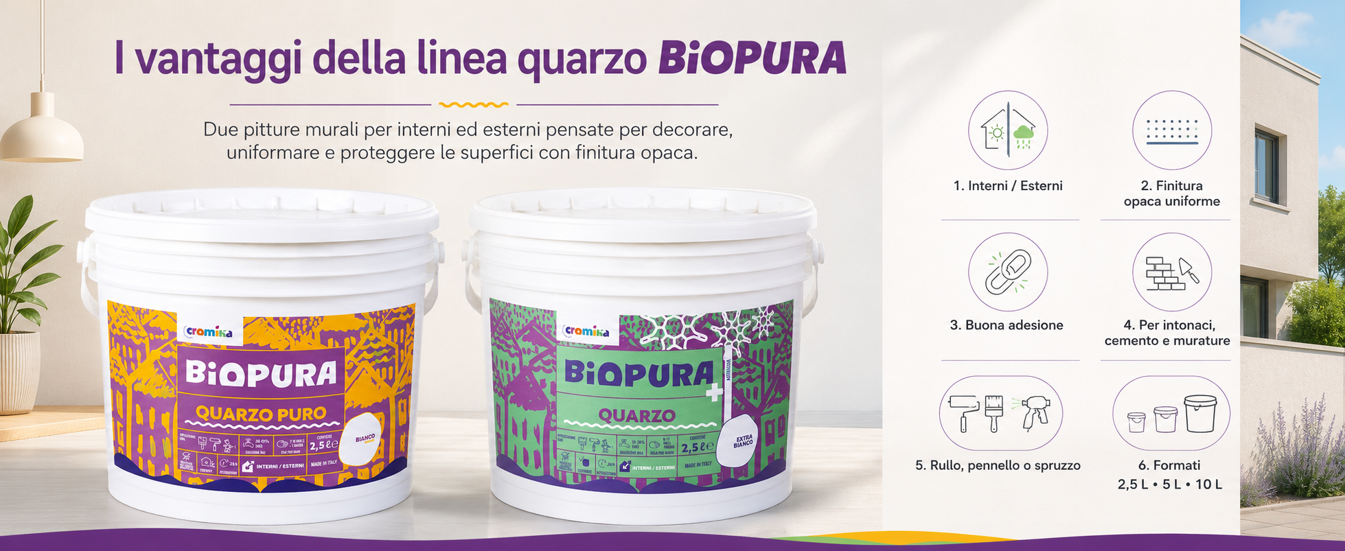 I vantaggi delle pitture al quarzo Cromika